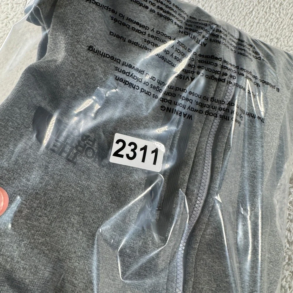 The North Face Men's XXL 2XL Full Zip Sweatshirt Light Gray Pocket Grey Clean